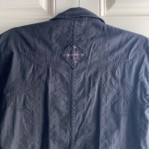 Men’s black button down shirt